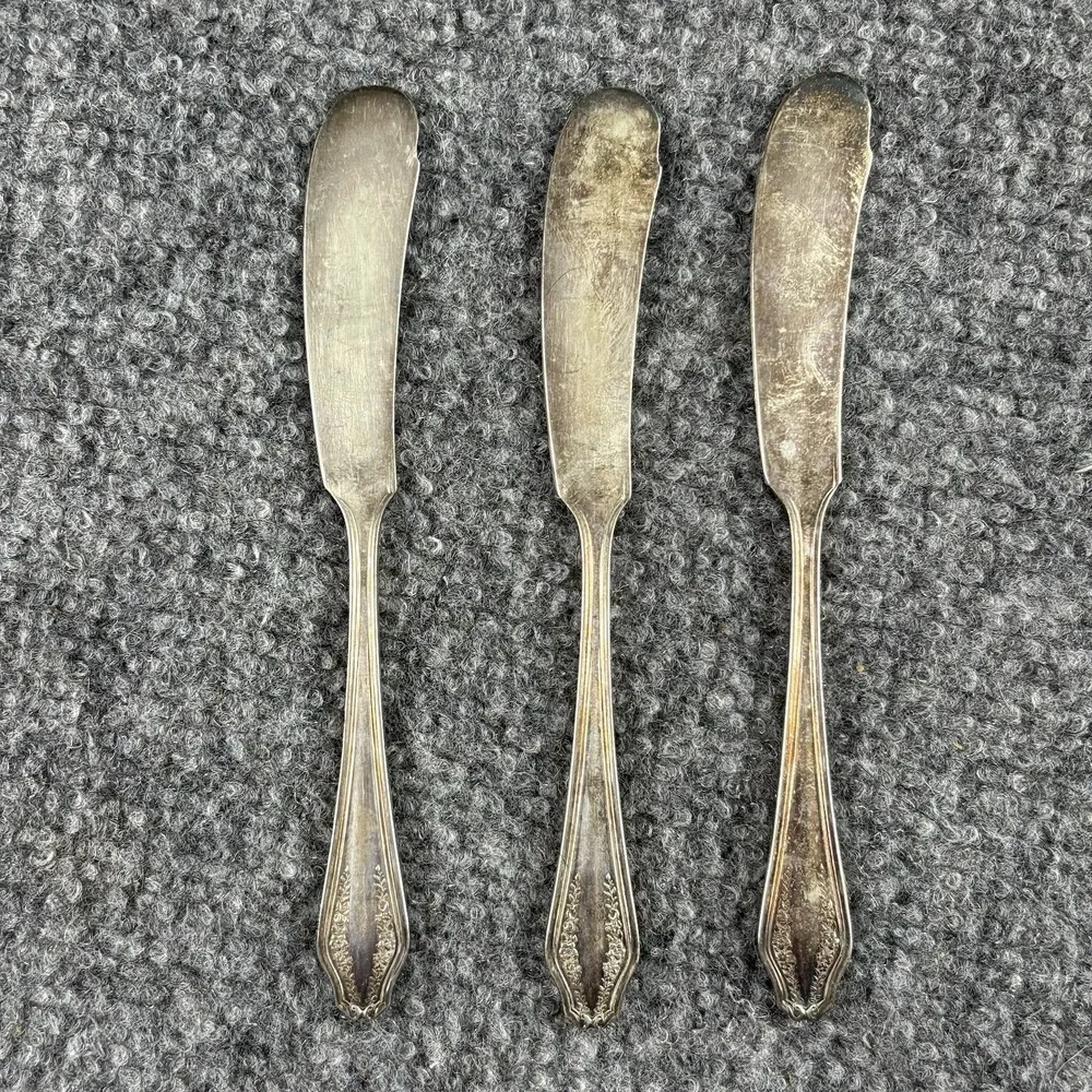 Vintage Rogers & Bro. Garland 1914 A1 Silverplate Butter Spreaders Set of 6